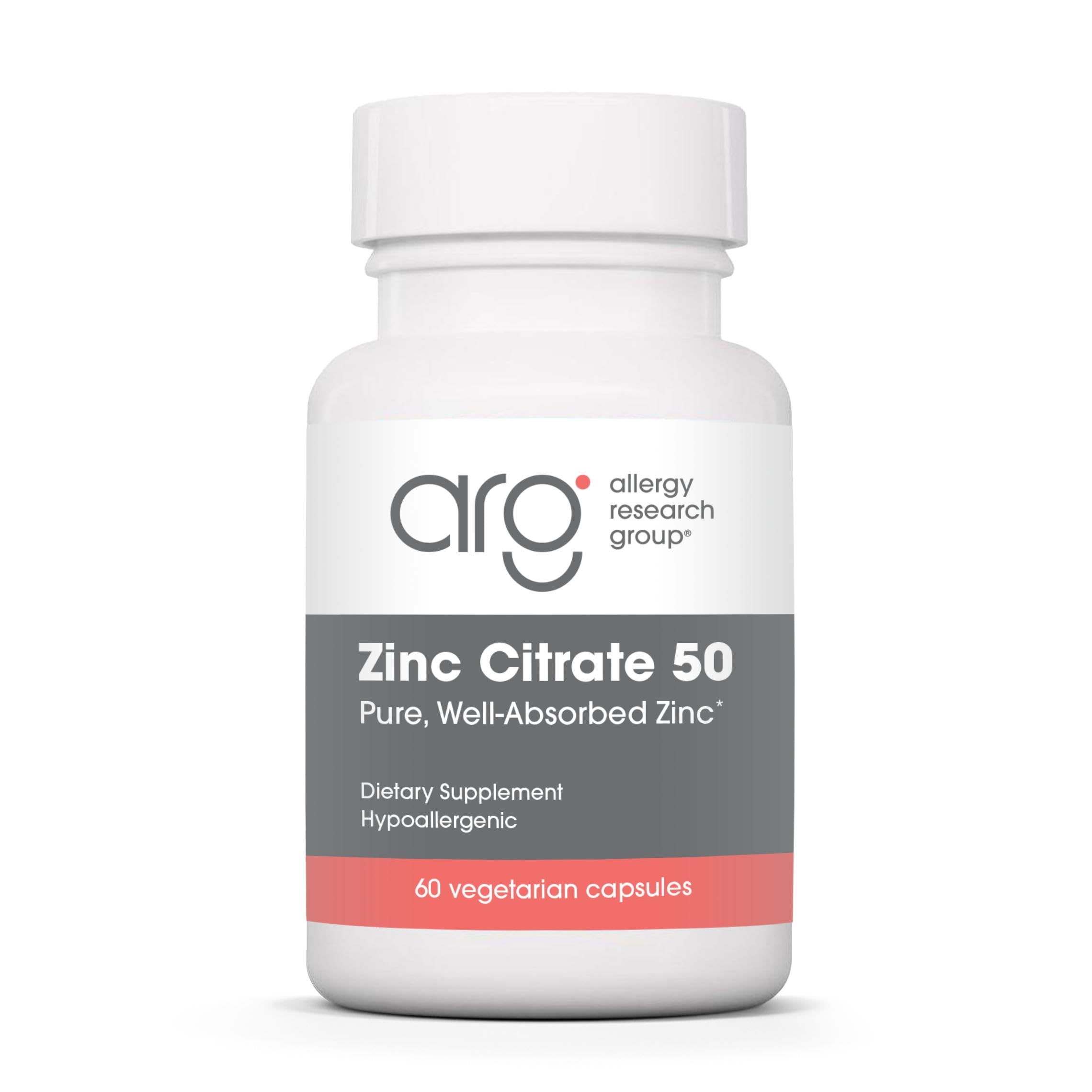 Allergy Research Group Zinc Citrato: cápsulas para soporte inmune diario