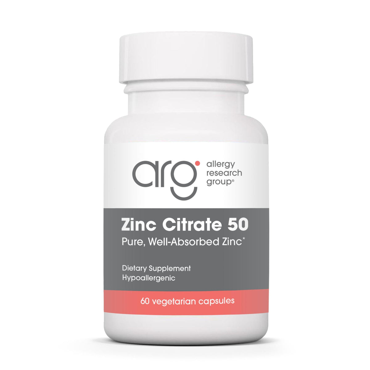 Allergy Research Group Zinc Citrato: cápsulas para soporte inmune diario