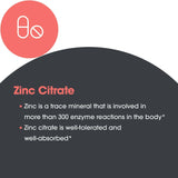 Allergy Research Group Zinc Citrato, cápsulas libres de alérgenos