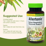 Herbs Etc. Allertonic, botella sobre mesa para uso diario