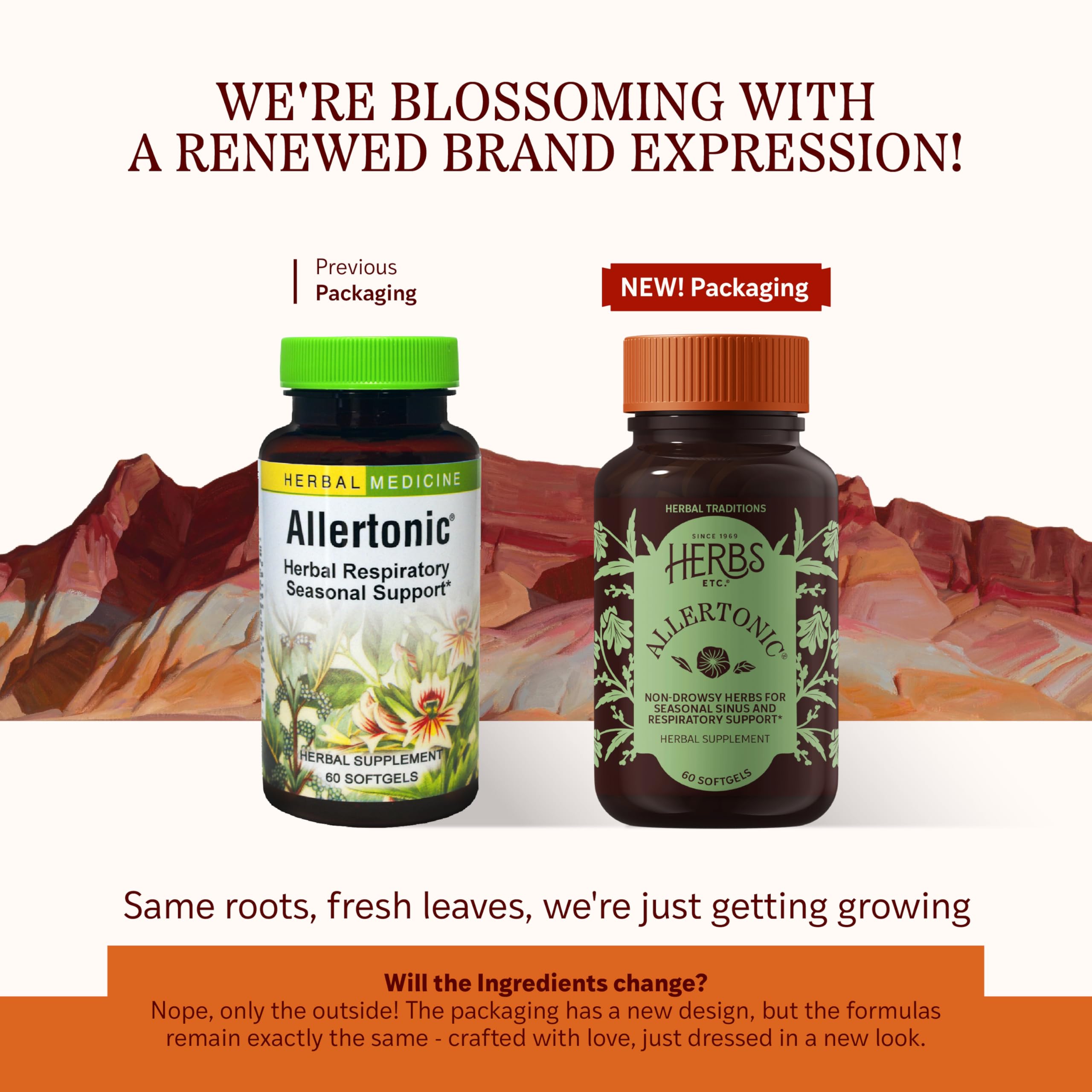 Herbs Etc. Allertonic, cápsulas blandas en la mano para tomar con agua