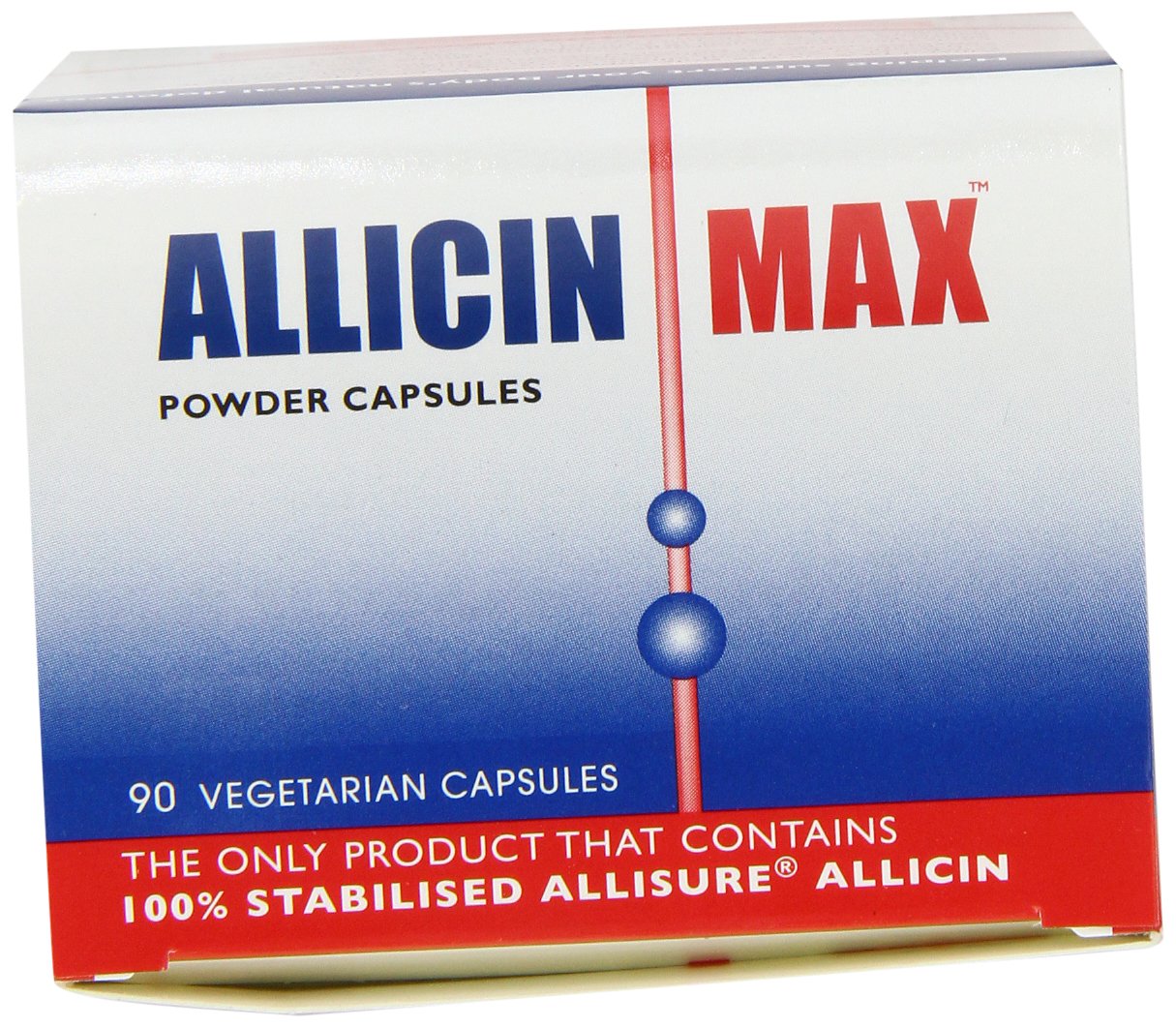 ALLICINMAX caja interna, embalaje seguro para cápsulas de 30 unidades.