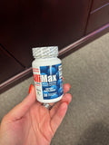 Allimax 180 mg, etiqueta de la botella, información clara de dosis.