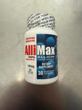 Allimax 180 mg cápsulas, botella frontal, uso diario y conveniente.
