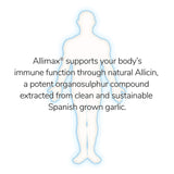 Dosis diaria en una cápsula para toma fácil con Allimax Pro