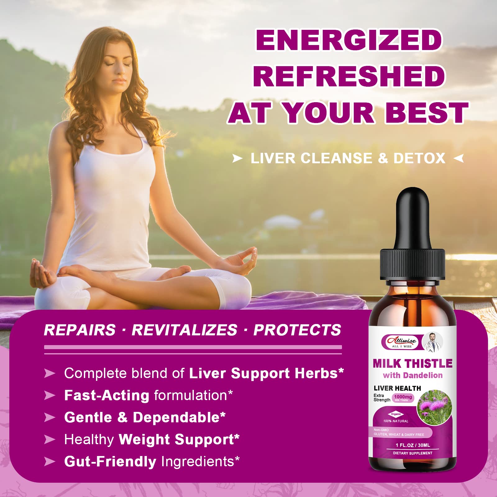 Alliwise extracto de alcachofa, detox suave para el hígado.