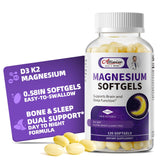 Alliwise glicinato de magnesio 400 mg, cápsulas suaves en botella para tomar fácilmente.
