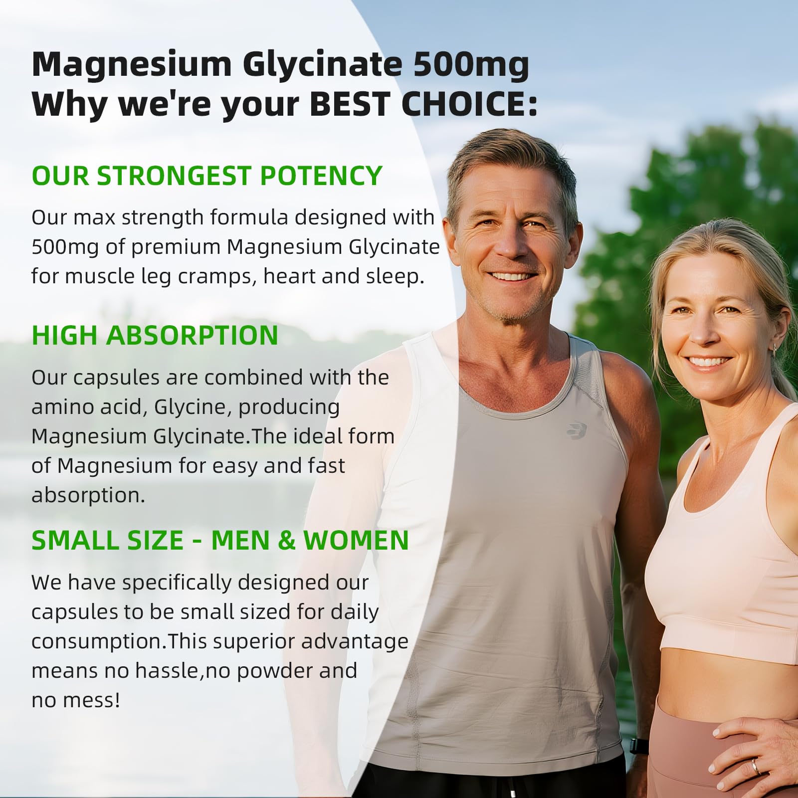 Uso diario con Alliwise magnesio glicinato 500 mg, minerales