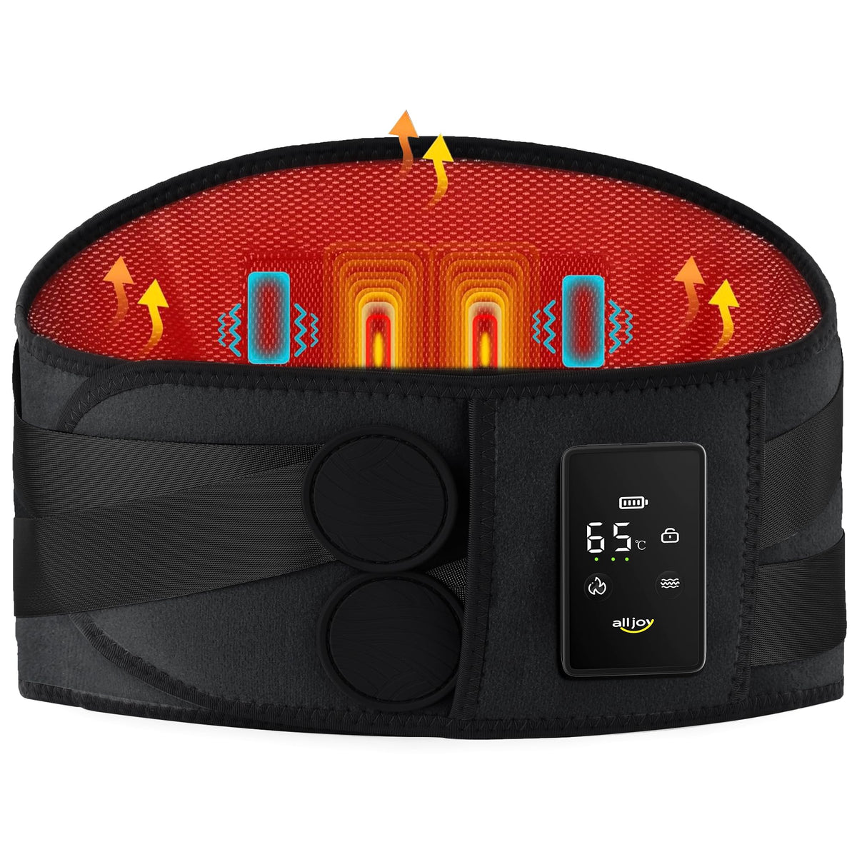Alljoy manta calor trasero frontal, opción de calor relajante para espalda.
