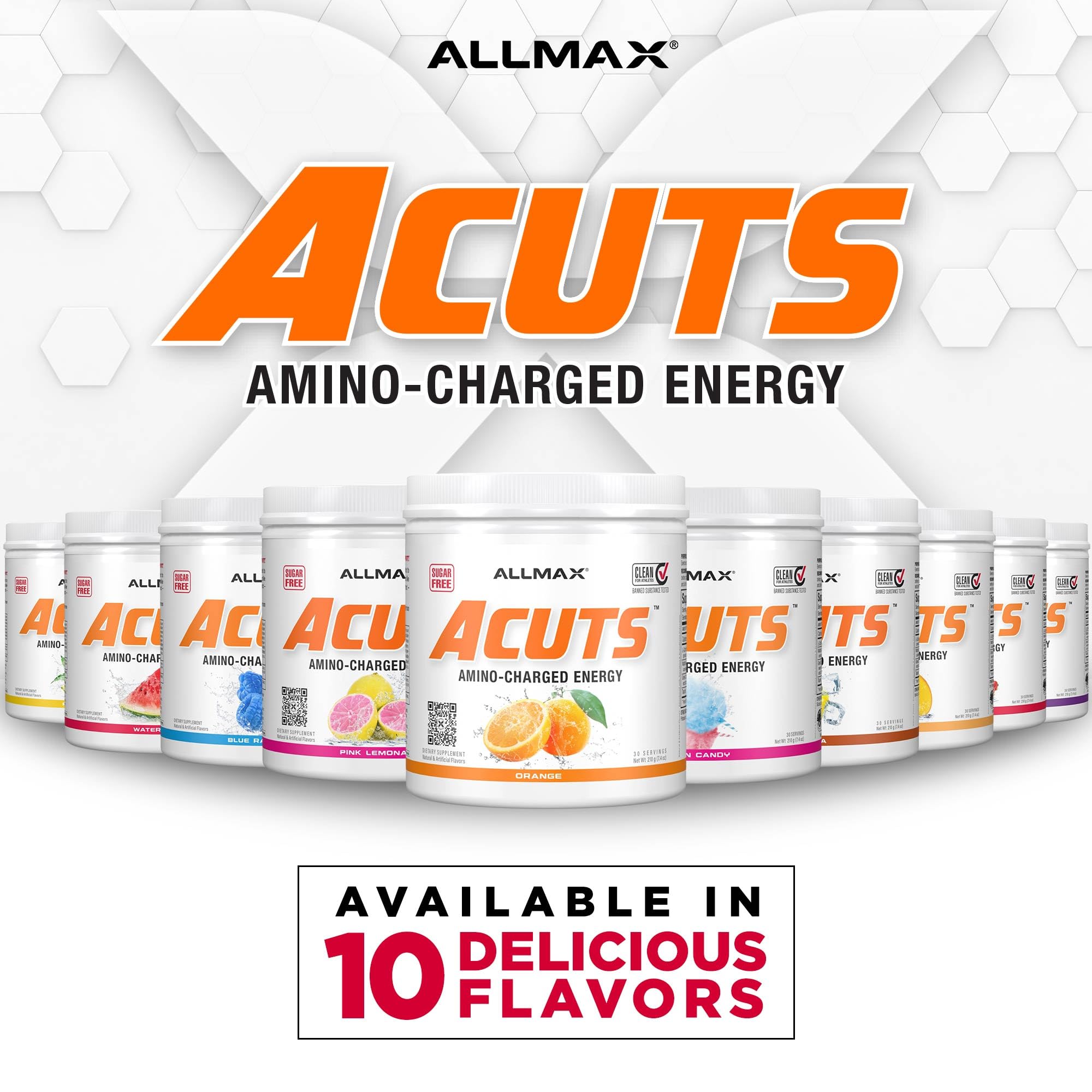 Pack 30 porciones para ALLMAX ACUTS Amino Energy uva