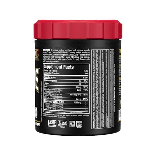 ALLMAX AminoCore, mezcla clara en vaso, sabor agradable y sin grumos.