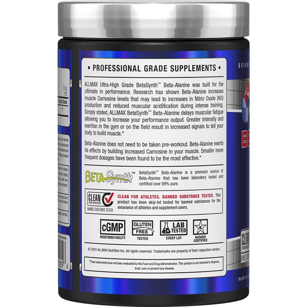 ALLMAX Beta-Alanina dosis medidora facilita medir dosis con precisión.