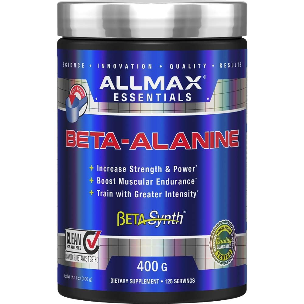 ALLMAX Beta-Alanina polvo sin sabor para mejorar resistencia durante entrenamientos.