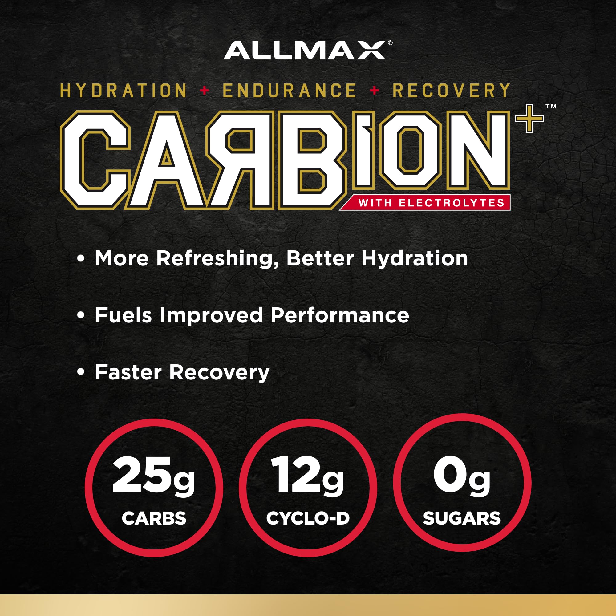 ALLMAX CARBION+ mezcla-agua, energia limpia para entrenamiento.