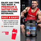 ALLMAX AllWhey Chocolate dispersión rápida, sin grumos al mezclar.