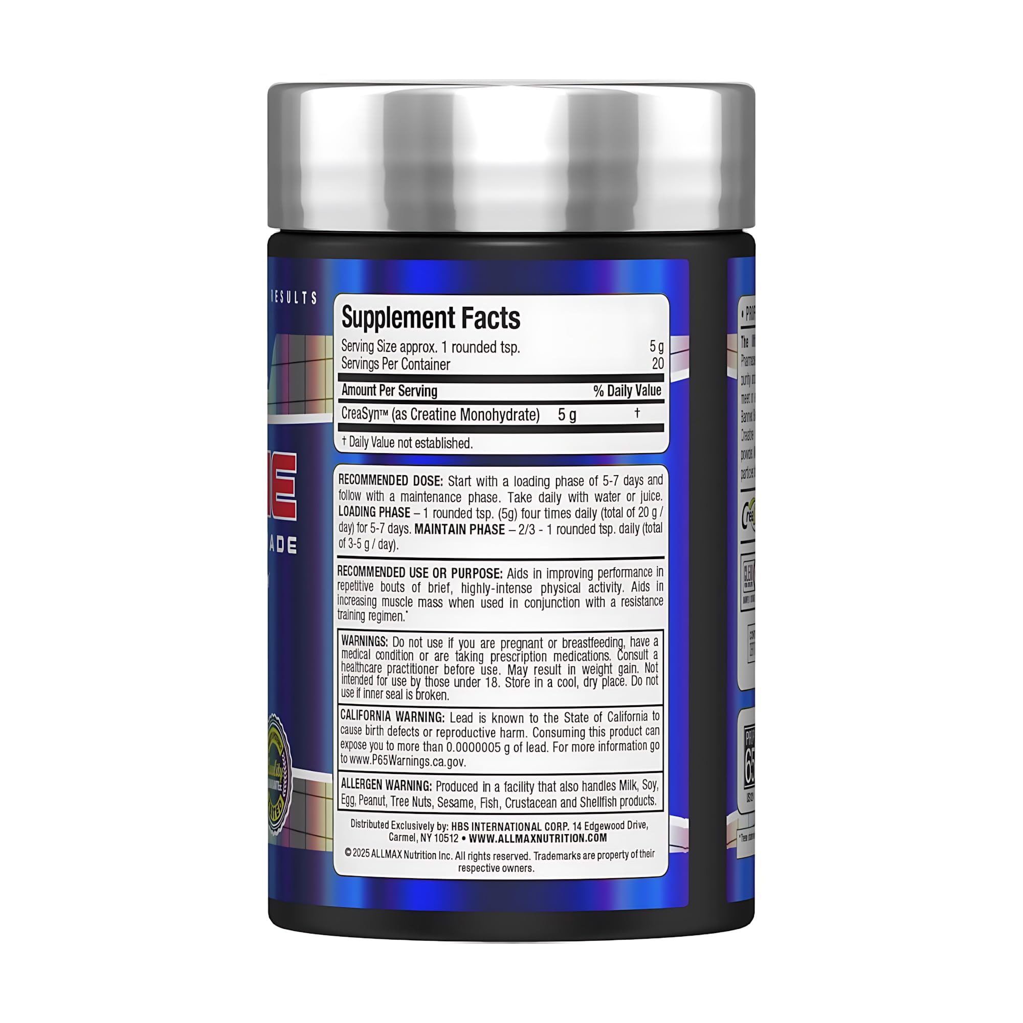 ALLMAX Creatina Monohidrato, taza o shaker listo para tu rutina diaria.