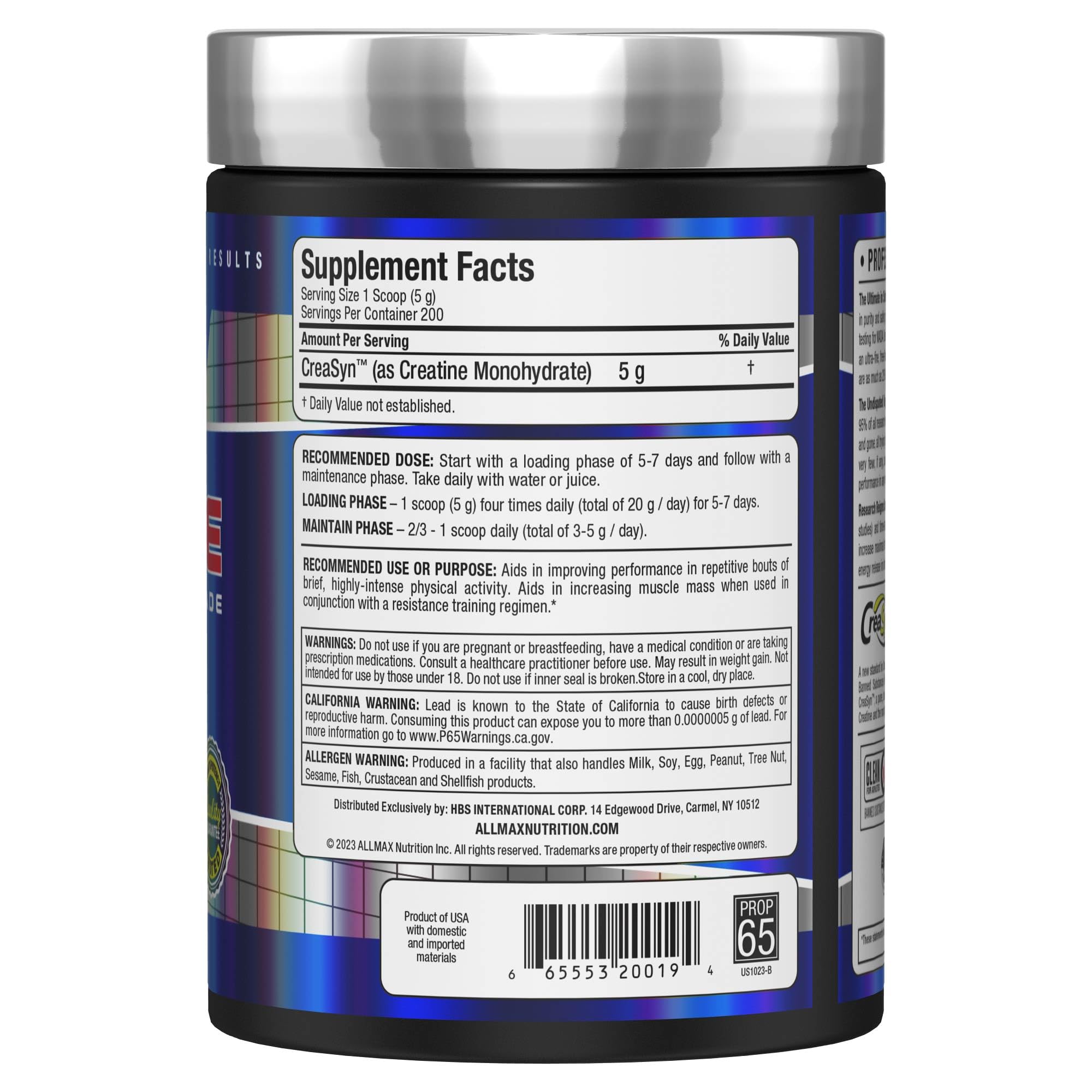 Creatina monohidratada micronizada de ALLMAX para absorción rápida