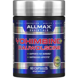 ALLMAX Essentials Yohimbine Rauwolscine en botella para entrenamiento enfocado