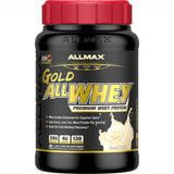 ALLMAX Gold ALLWHEY envase vainilla francesa para batidos energéticos