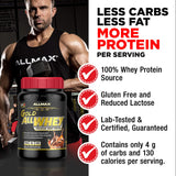 Allmax Gold ALLWHEY mezcla suave para batidos rápidos y fáciles.