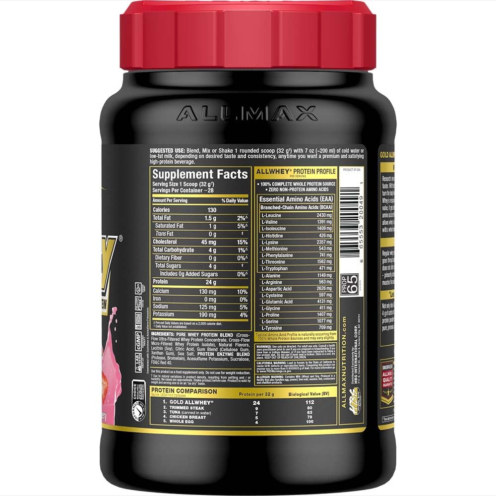 ALLMAX Gold ALLWHEY textura lisa para batidos rápidos