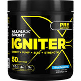 ALLMAX IGNITER Sport ofrece energía inmediata para entrenamientos intensos.