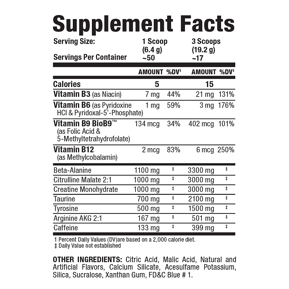 ALLMAX IGNITER Sport sabor frambuesa azul para entrenamientos más agradables.