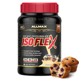 Allmax ISOFLEX Aislado de suero, botella llenándose, proteína aislada para recuperación rápida tras entreno