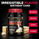 ALLMAX ISOFLEX cucharilla medición para porciones precisas.