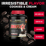ALLMAX ISOFLEX dosis de 27 g por porción para entrenamiento diario