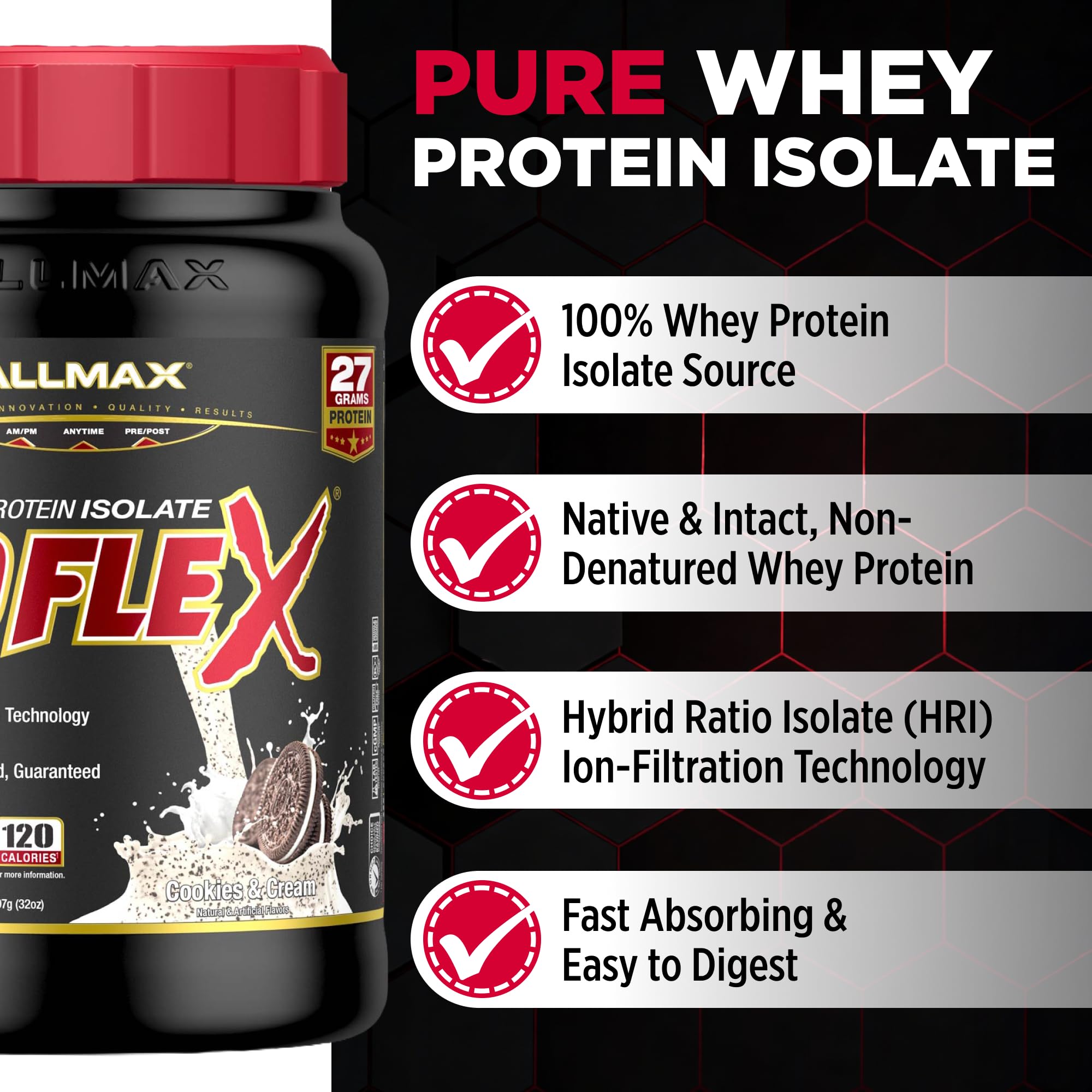 ALLMAX Isoflex mezcla fina y suave para batidos