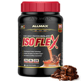 ALLMAX ISOFLEX proteina aislada en pote chocolate 2 lb para recuperación muscular