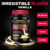 ALLMAX ISOFLEX mezcla cremosa de vainilla para batidos rápidos