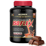 ALLMAX Isoflex polvo aislado de suero, vista frontal del envase.