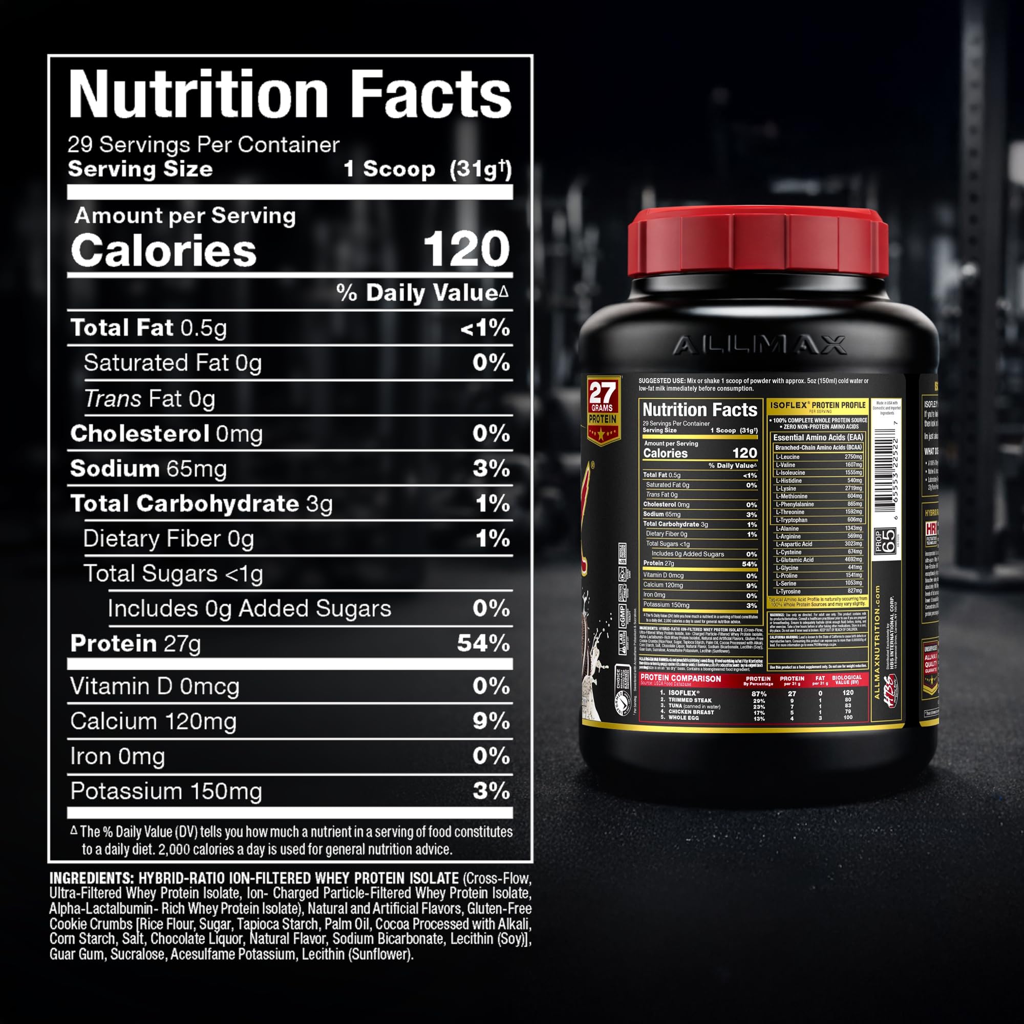 ALLMAX Isoflex sin gluten para una dieta limpia