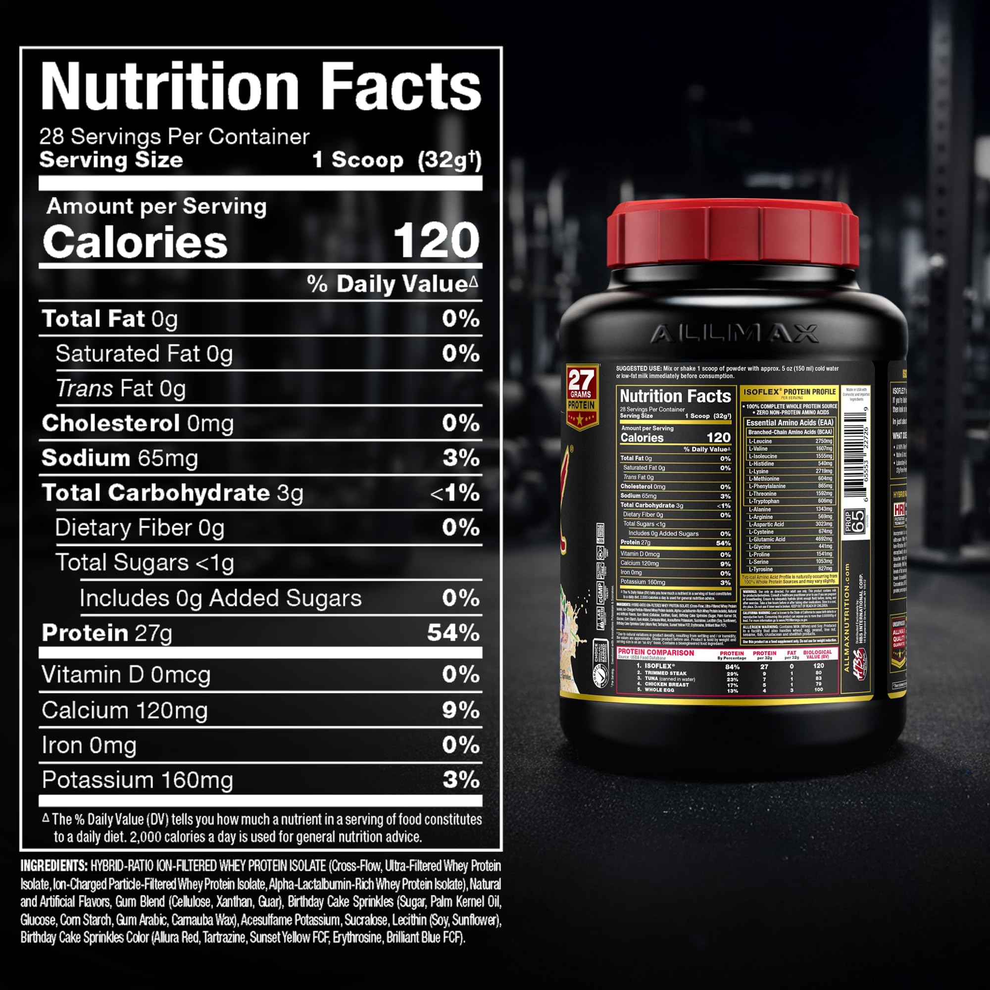ALLMAX ISOFLEX uso práctico para pre y post-entrenamiento.