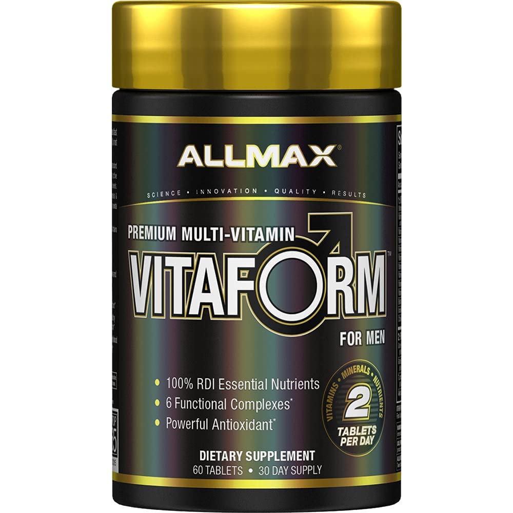 ALLMAX Vitaform frente al frasco, apoyo diario para hombres activos