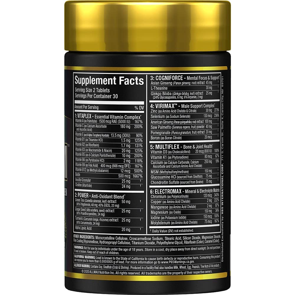 ALLMAX Vitaform tabletas compactas, fáciles de llevar en la bolsa