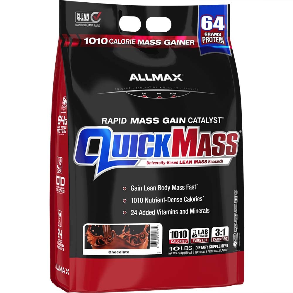 ALLMAX QuickMass empaque chocolate de 10 lb para ganancia de masa