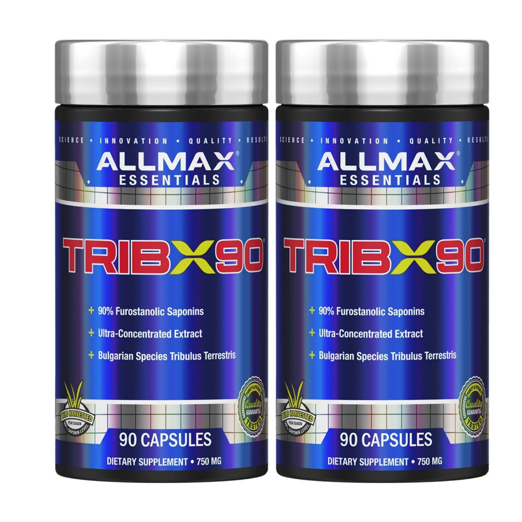 ALLMAX TRIBX90 cápsulas en empaque, para entrenamientos consistentes.