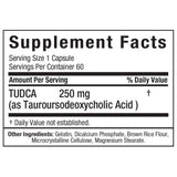ALLMAX TUDCA+ detalle de empaque, gluten y transgénico