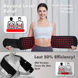 ALLOLO wearable red-light belt on torso demonstrating hands-free therapy use