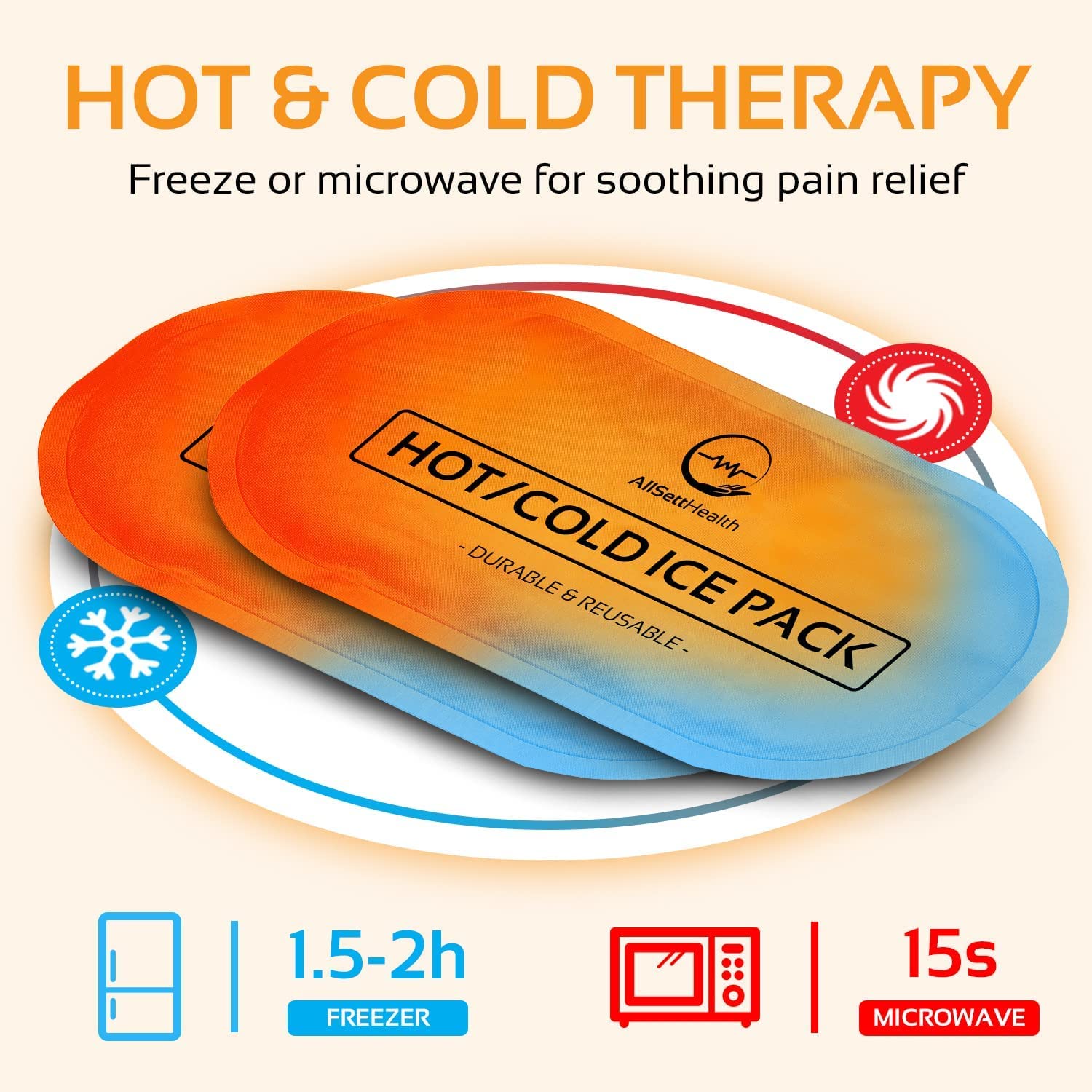 AllSett Health almohadilla de gel térmica lista para calor inmediato