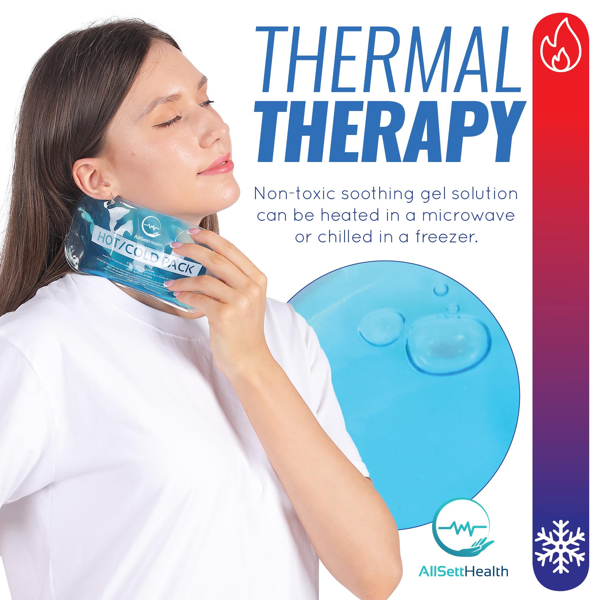 AllSett Health bolsas gel duraderas evitan fugas y permiten uso repetido.