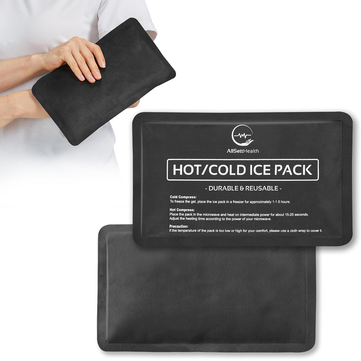 AllSett Health bolsas hielo 10x6 con terapia dual para alivio puntual