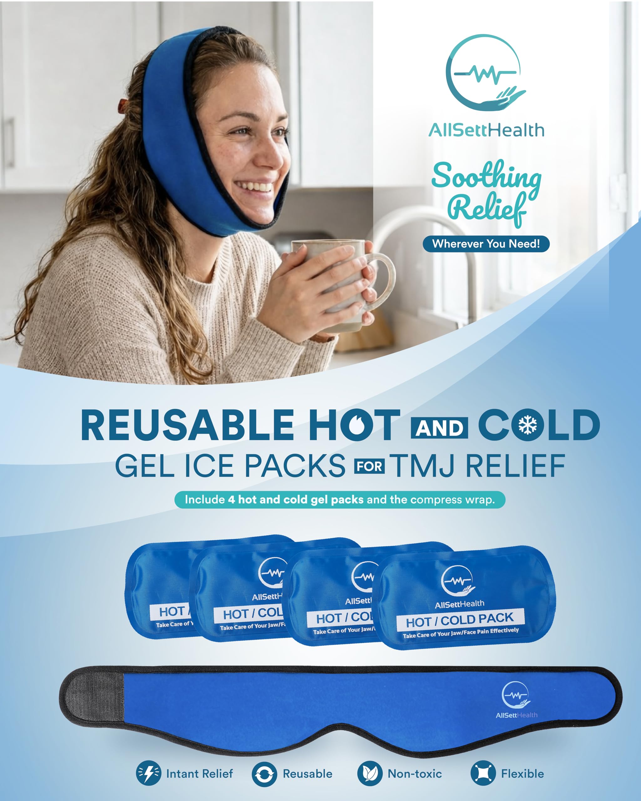 AllSett Health: uso cómodo para dormir gracias al tejido suave