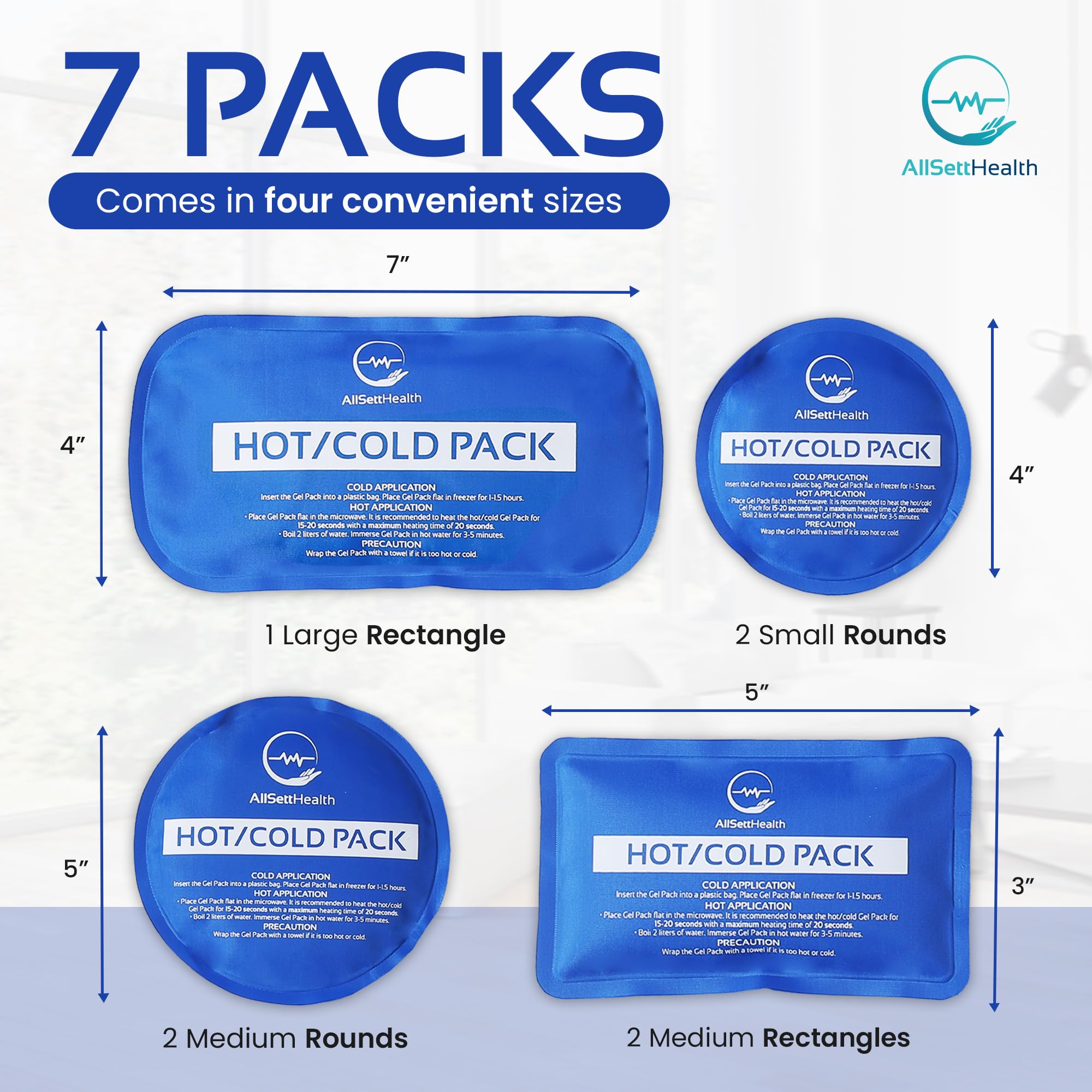 AllSett Health formas diversas para adaptar zonas del cuerpo.