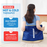 AllSett Health pack gel frío-calor, uso flexible para dolor.