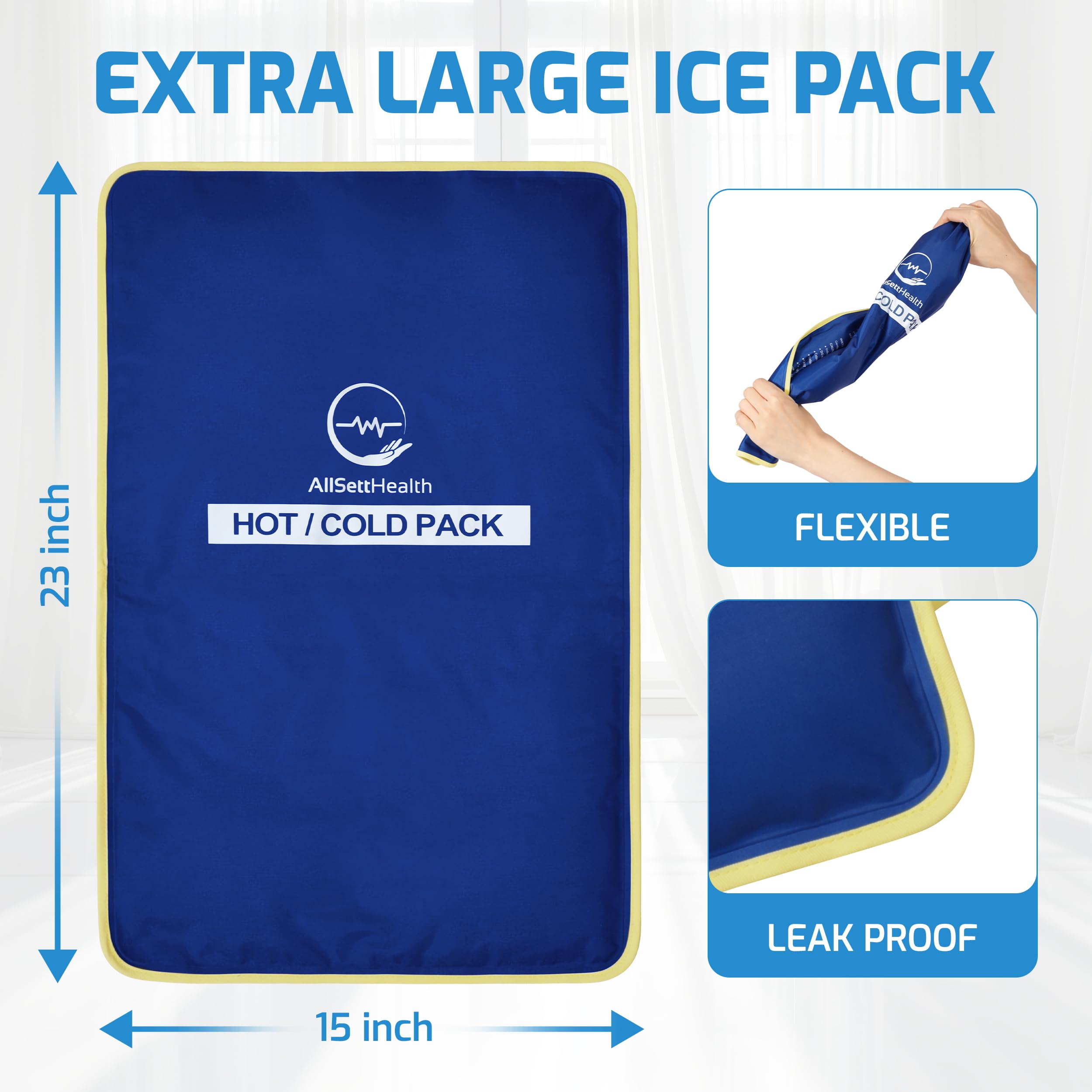 AllSett Health pack gel suave y flexible al congelarse.