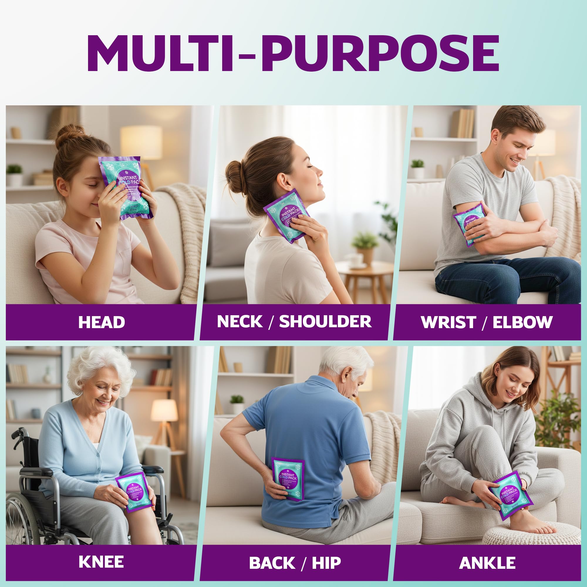 AllSett Health tamaño 6x5 pulgadas, ideal para lesiones comunes